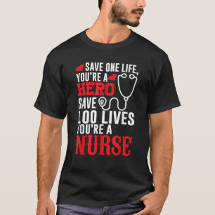 Rett ein Leben, du bist ein Held Rette 100 Leben d T-Shirt