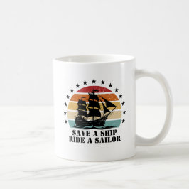 Rett ein Schiff, fahre einen Segler Kaffeetasse