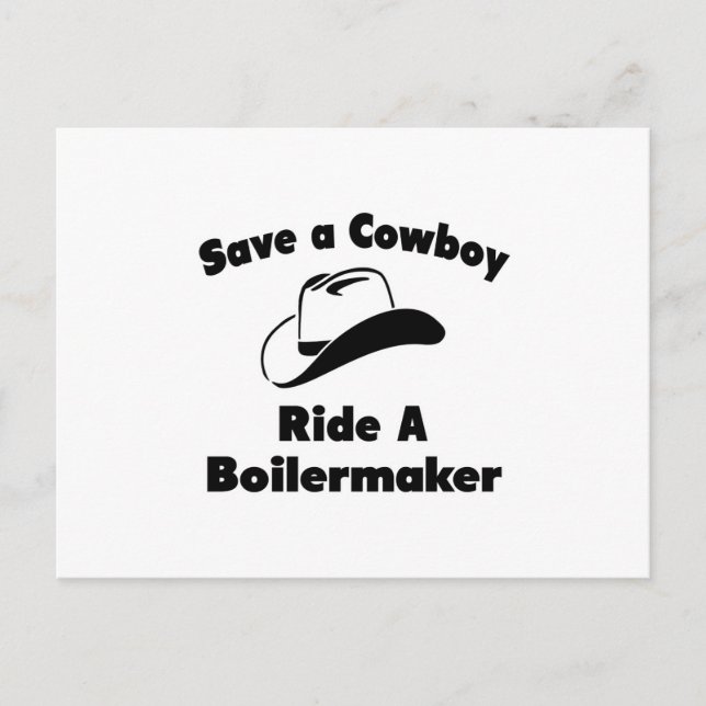 Rett einen Cowboy .. Boilermaker fahren Postkarte (Vorderseite)