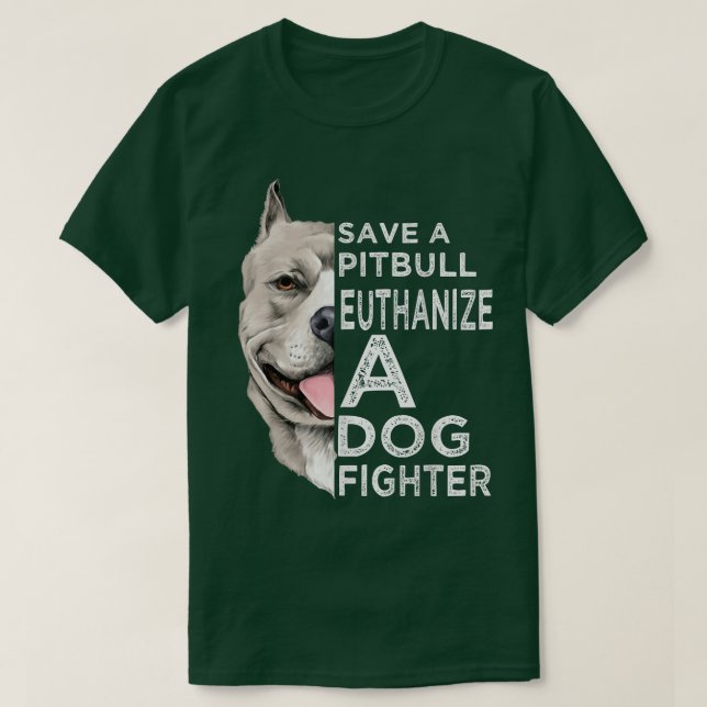 Rett einen Pitbull Euthanize einen Hundekämpfer  T-Shirt (Design vorne)