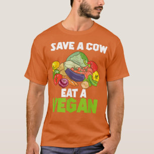 Rett einer Kuh Essen Ein Veganer Witzbold T-Shirt