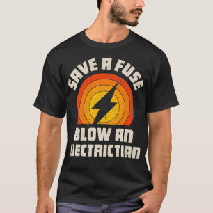 Rett einer Sicherung zu blasen ein Elektro-Funny L T-Shirt