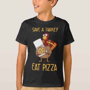 Rett einer Türkei Pizzageschenk zum Erntedank T-Shirt