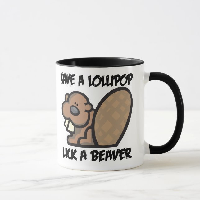Rett eines Lollipop Lick a Beaver Tasse (Rechts)
