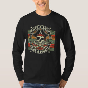 Rett eines Schiffsfahres eines Piratenschiffs Spri T-Shirt