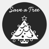 Rett eines Tree Christmas Tree Star Black and Whit