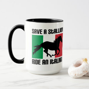 Rett eines Trillenfahrens und eines italienischen  Tasse
