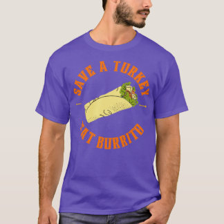 Rett eines Truthahnfresses Burrito T-Shirt