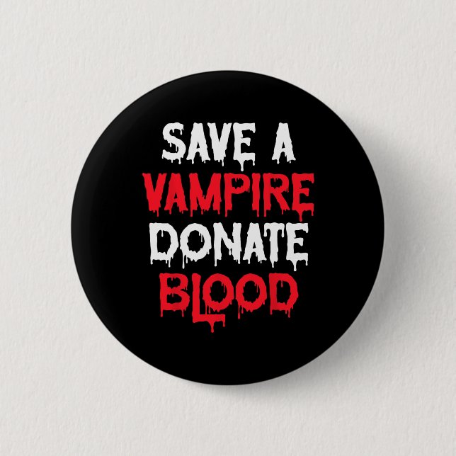 Rett eines Vampire-Blutspendenkostüms Button (Vorderseite)