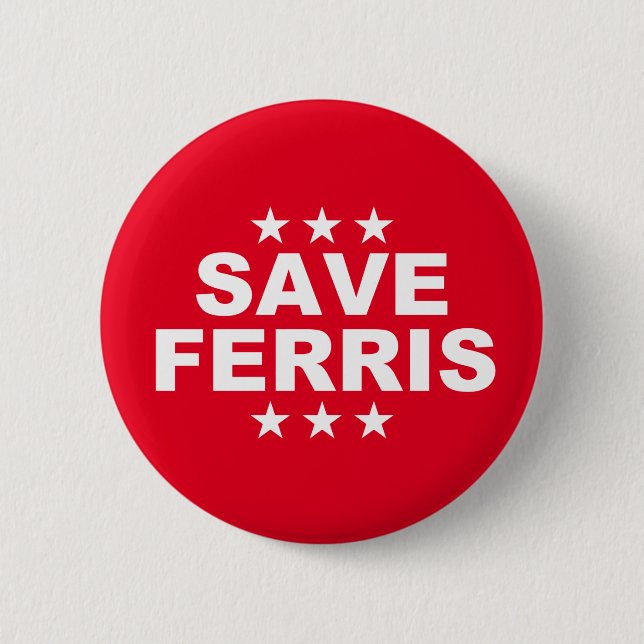 Rett Ferris Red Election Button Abzeichen (Vorderseite)
