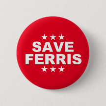 Rett Ferris Red Election Button Abzeichen