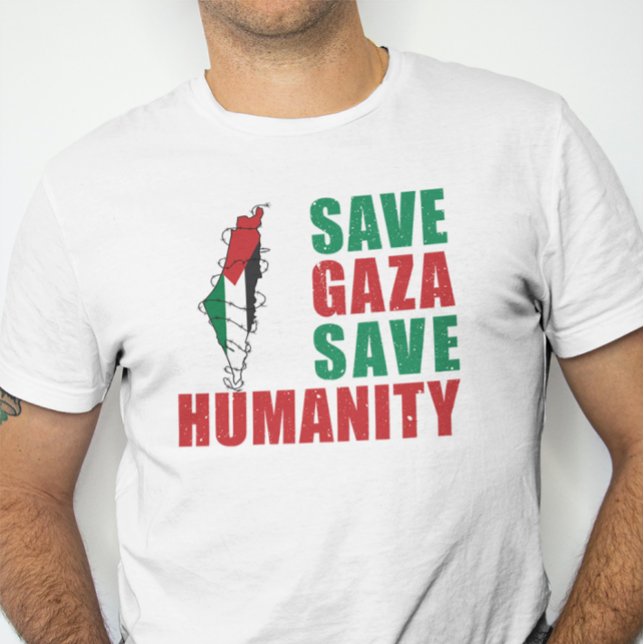 Rett Gaza Rette Menschheit, Solidarität T-Shirt (Von Creator hochgeladen)