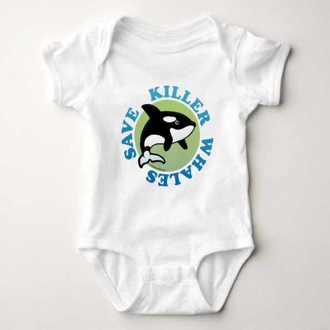 Rett Killer Whales Baby Strampler (Vorderseite)