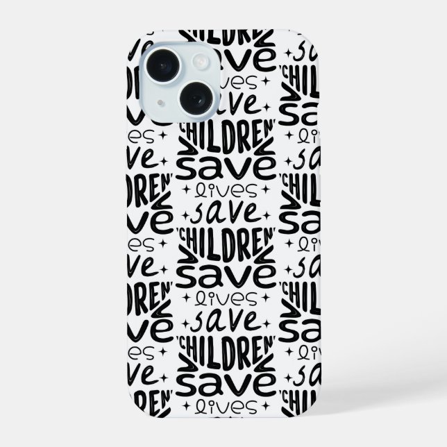 Rett Kinder, Rett Leben iPhone 15 Hülle (Rückseite)