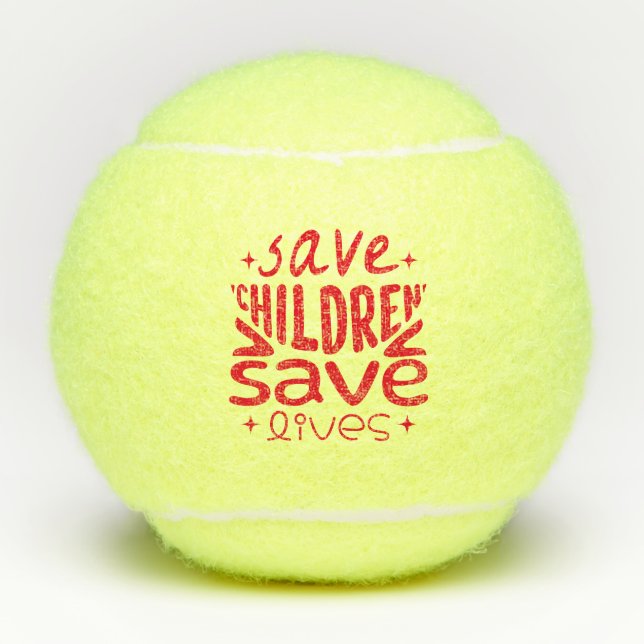 Rett Kinder, Rett Leben Tennisbälle (Vorderseite)