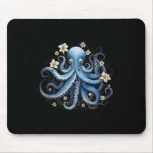 Rett Kraken Blue Octopus Tintenfisch Sea Live Rett Mousepad