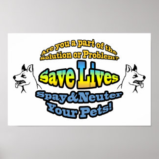 Rett Lives Spay & Neuter Ihre Haustiere! Poster