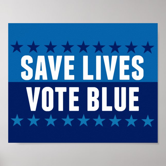 Rett Lives Vote Blue Poster (Vorne)