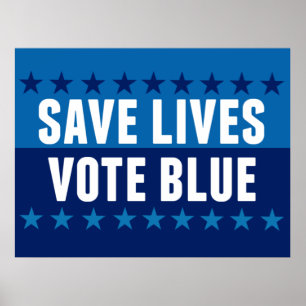 Rett Lives Vote Blue Poster