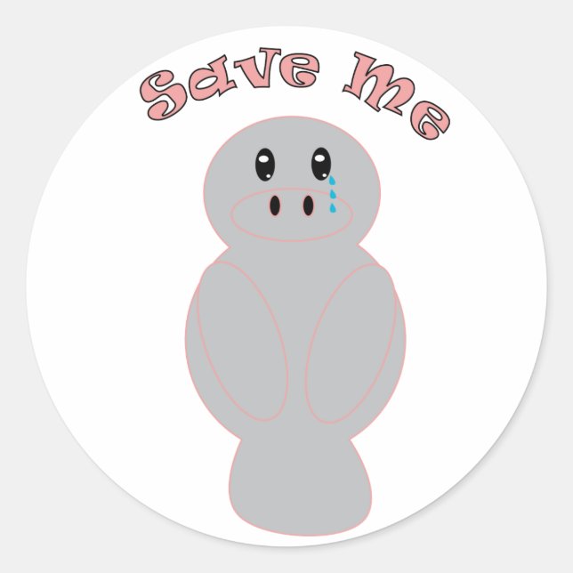 Rett Me Manatee Sticker (Vorderseite)