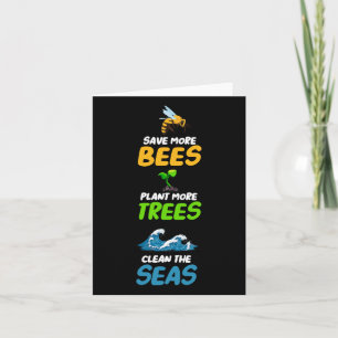 Rett mehr Bienen Pflanze mehr Bäume reinigen das O Karte