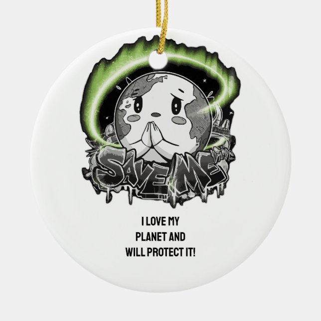 Rett mir deine Nachricht zu tragen, Inspirier Verä Keramik Ornament (Vorne)