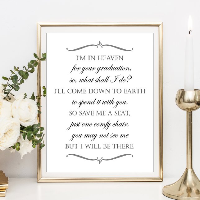 Rett mir einen Sitzplatz Eleganter Abschluss Geden Poster (Von Creator hochgeladen)