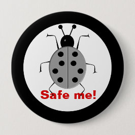 Rett mir! Niedliche, farbenfrohe Ladybugs, persona Button