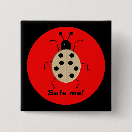 Rett mir! Niedliche, farbenfrohe Ladybugs, persona Button