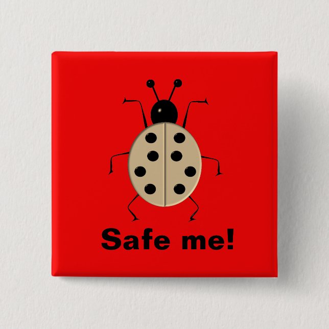 Rett mir! Niedliche, farbenfrohe Ladybugs, persona Button (Vorderseite)
