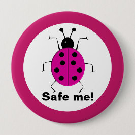 Rett mir! Niedliche, farbenfrohe Ladybugs, persona Button