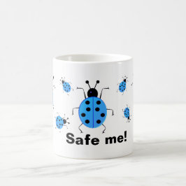 Rett mir! Niedliche, farbenfrohe Ladybugs, persona Kaffeetasse