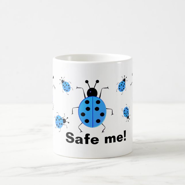 Rett mir! Niedliche, farbenfrohe Ladybugs, persona Kaffeetasse (Mittel)