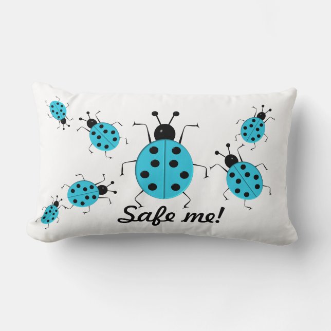 Rett mir! Niedliche, farbenfrohe Ladybugs, persona Lendenkissen (Vorderseite)