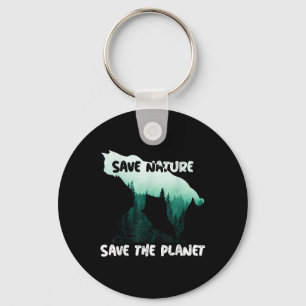 Rett Nature Rett Planet Umweltschutz Schlüsselanhänger