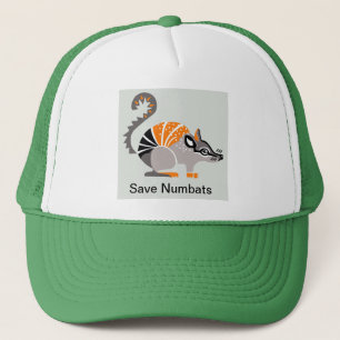 Rett NUMBATS - gefährdetes Tier - Aussie wild lebe Truckerkappe