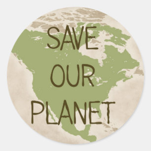 Rett Our Planet — USA Aufkleber