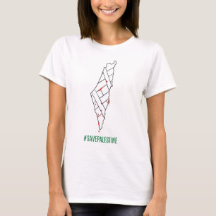 Rett Palestine bleding map - Freedom for Palestin T-Shirt