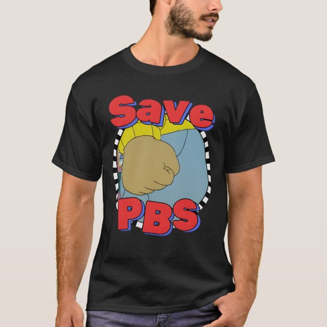 Rett PBS - Arthur Meme Parody mit Cartoon Fist T-Shirt (Vorderseite)