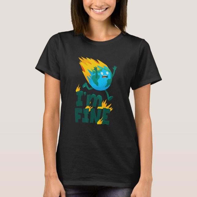 Rett Planet Earth Environmentalist Ecolog T-Shirt (Vorderseite)