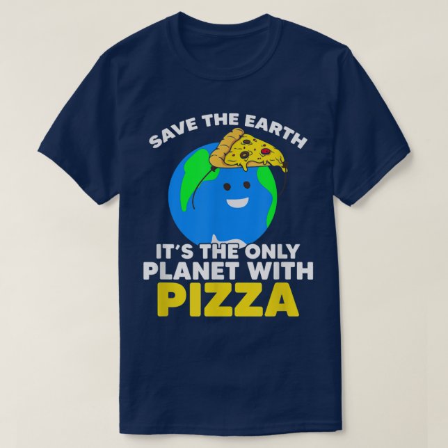 Rett Planet Pizza Earth Day Planet World Environme T-Shirt (Design vorne)