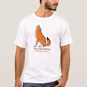 Rett Red WOLVES - USA - gefährdetes Tier - Natur T-Shirt