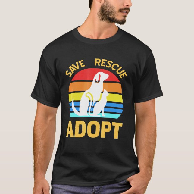 Rett Rescue Adoptier Pro Pet Adoption T-Shirt (Vorderseite)