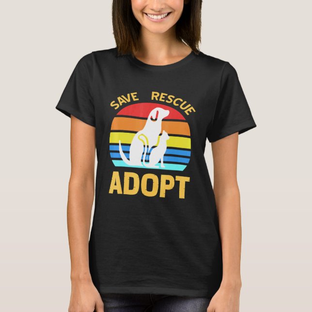 Rett Rescue Adoptier Pro Pet Adoption T-Shirt (Vorderseite)