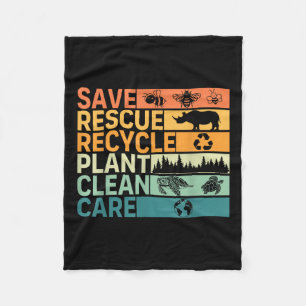 Rett Rescue Gerecycelt Pflanze Clean Care Earth Da Fleecedecke