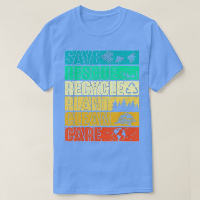 Rett Rescue Pflanze Clean Care Schildkrötentier Ge T-Shirt (Design vorne)