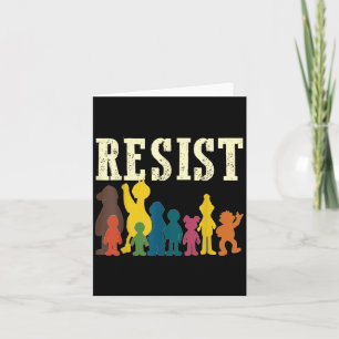 Rett Resist politischer Protest Regenbogenfigur Co Karte