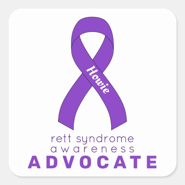 Rett-Syndrom Advocate White Square Sticker (Vorderseite)