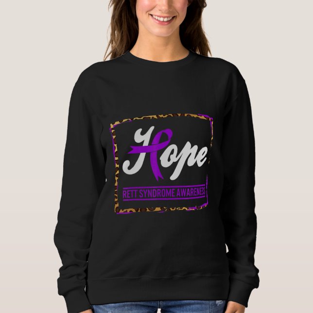 Rett Syndrome Awareness Hope Warrior Support Purpl Sweatshirt (Vorderseite)