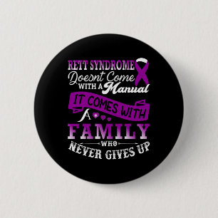 Rett Syndrome Awareness Month Family Octobre Purpl Button
